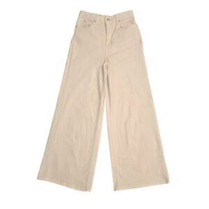 Ted Baker London High Rise Wide Leg Denim Trousers White Size 28